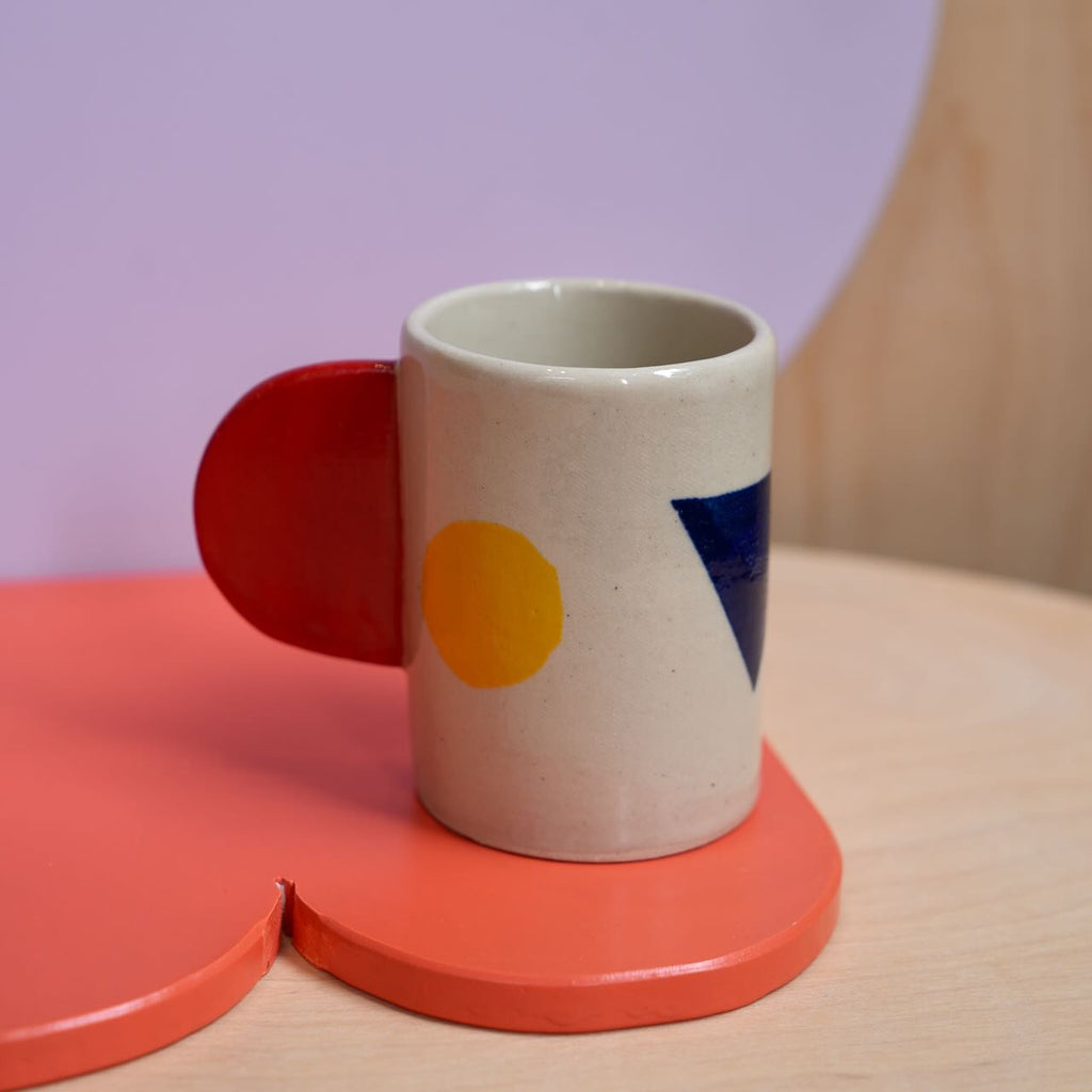 Keramik Unikat-Kunst Becher "Happy Face" - #09