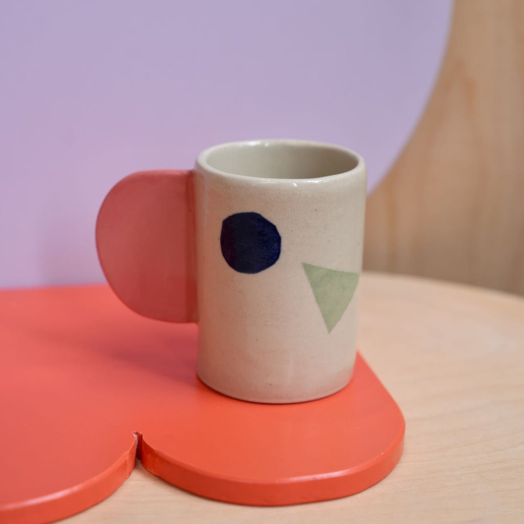 Keramik Unikat-Kunst Becher "Happy Face" - #11