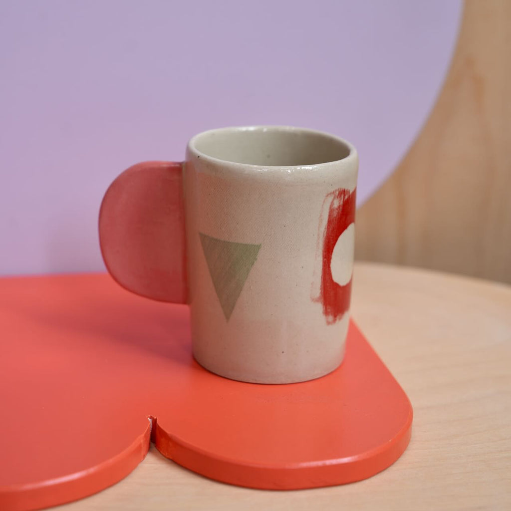 Keramik Unikat-Kunst Becher "Happy Face" - #01