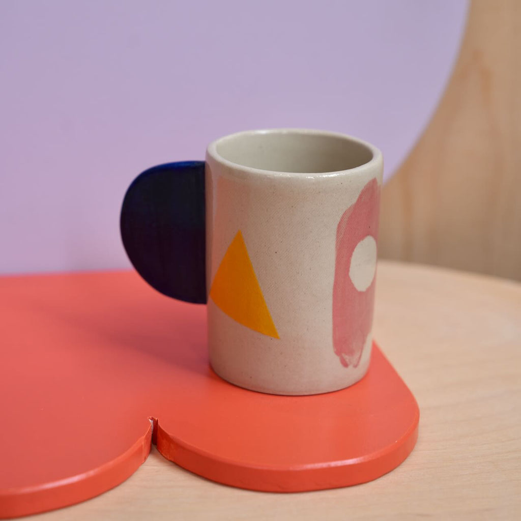 Keramik Unikat-Kunst Becher "Happy Face" - #02