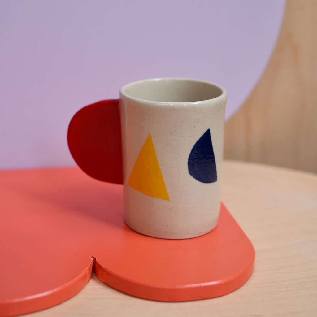 Keramik Unikat-Kunst Becher "Happy Face" - #03