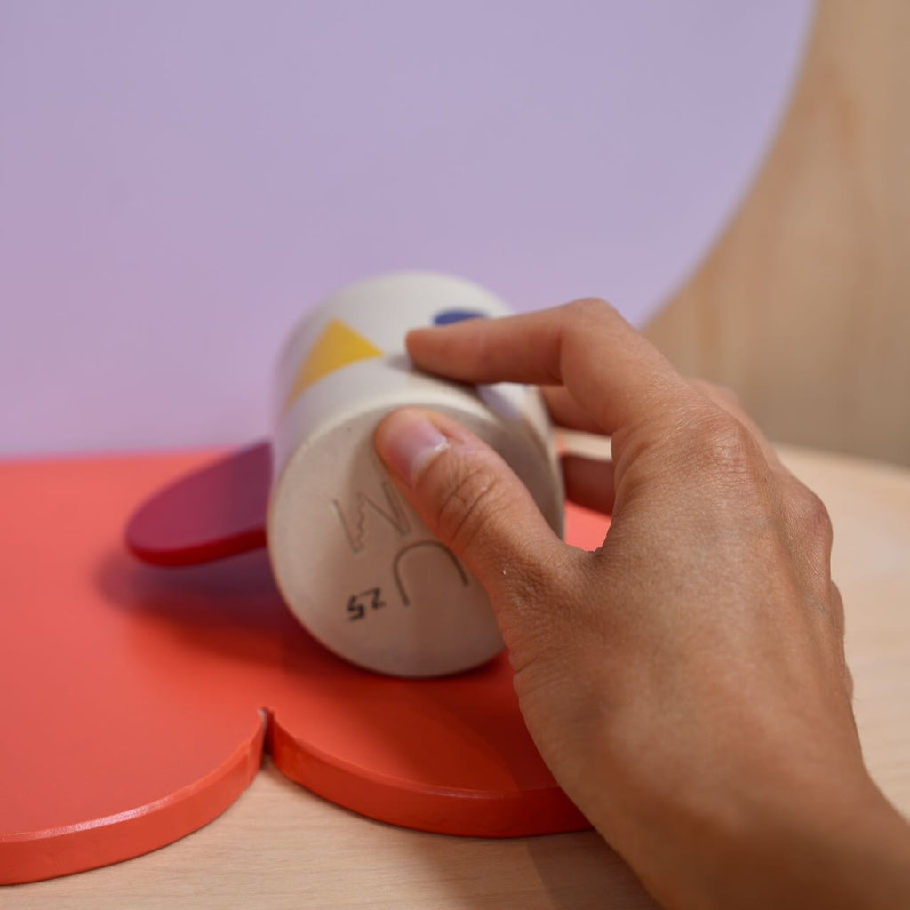 Keramik Unikat-Kunst Becher "Happy Face" - #03