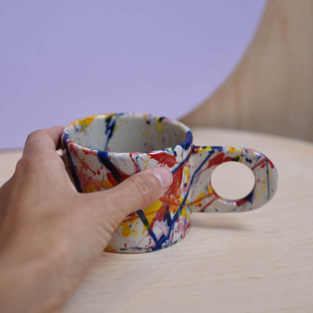 Keramik Unikat-Kunst Tasse "Speckles" - #28
