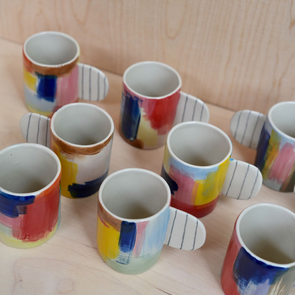 Keramik Unikat-Kunst Tasse "Free Jazz" - #09