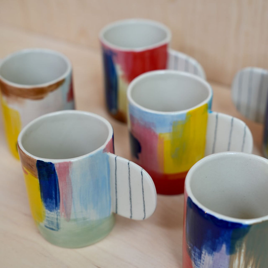 Keramik Unikat-Kunst Tasse "Free Jazz" - #09