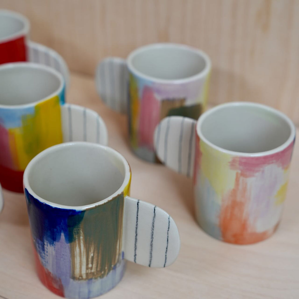 Keramik Unikat-Kunst Tasse "Free Jazz" - #09