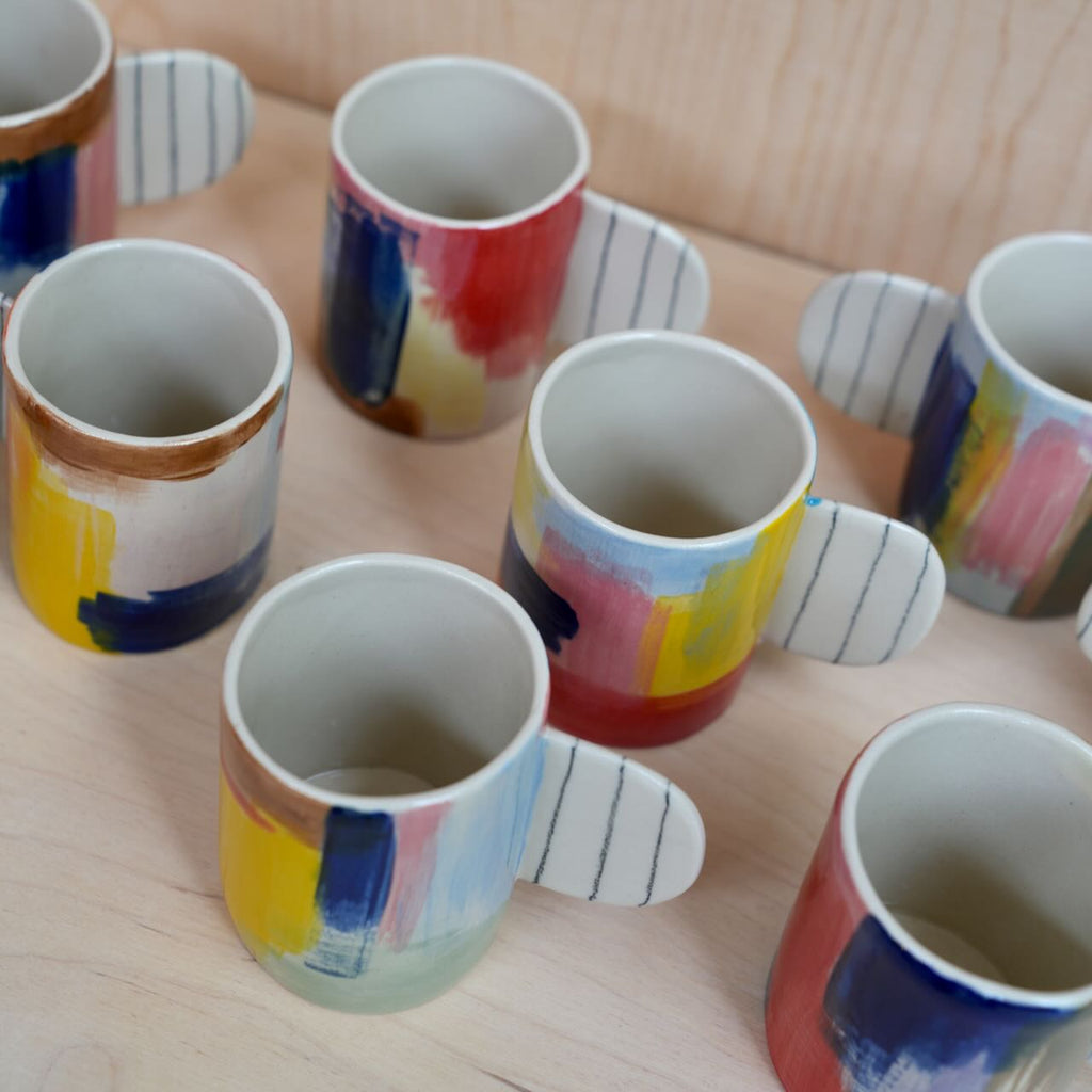 Keramik Unikat-Kunst Tasse "Free Jazz" - #09