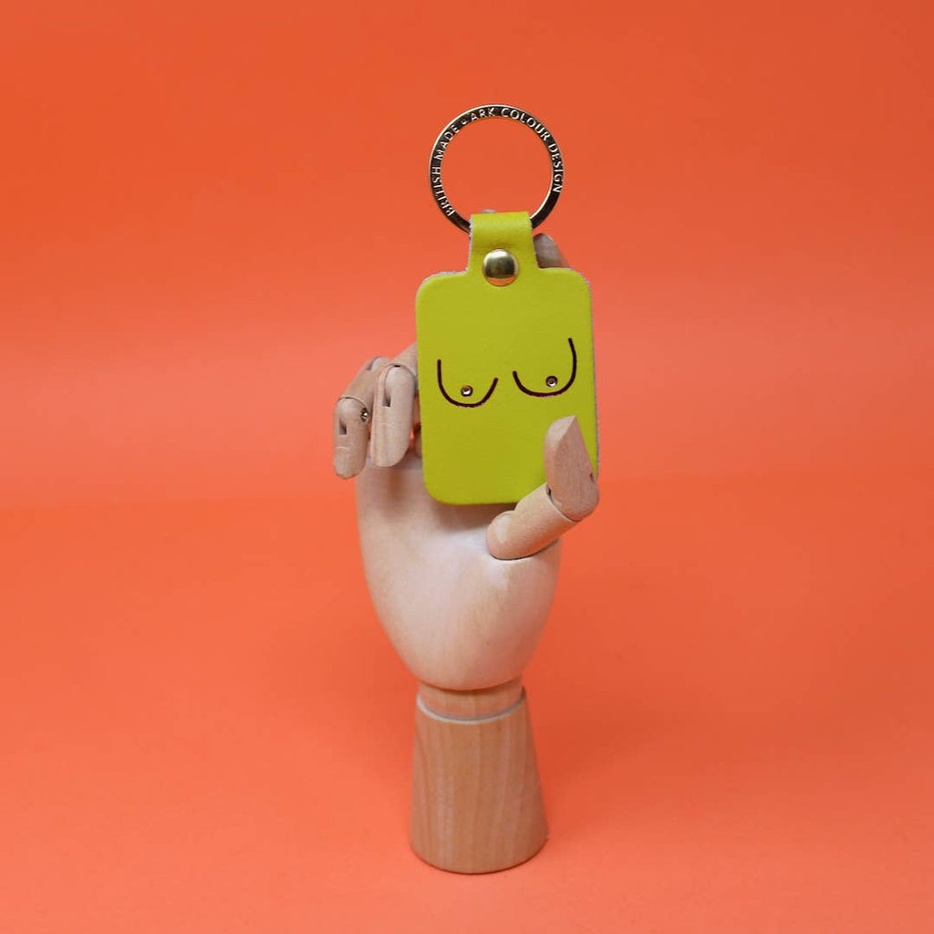 Schlüsselanhänger Leder "Boob" Nude