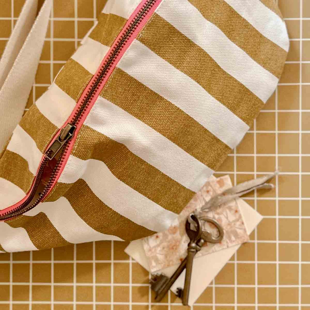 Tasche "Bum Bag" Stripes Caramel