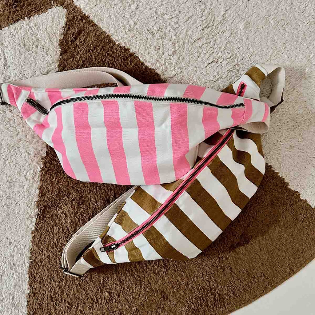 Tasche "Bum Bag" Stripes Neon Pink