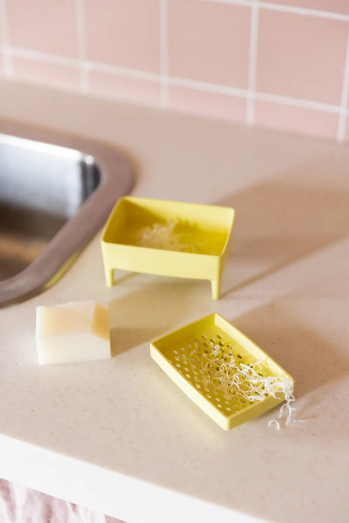Seifenablage "bubble buddy kits + soap" mellow yellow