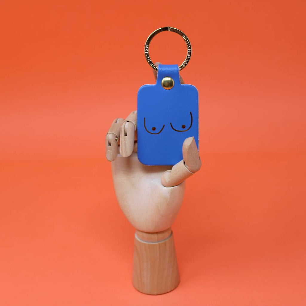 Schlüsselanhänger Leder "Boob" Nude