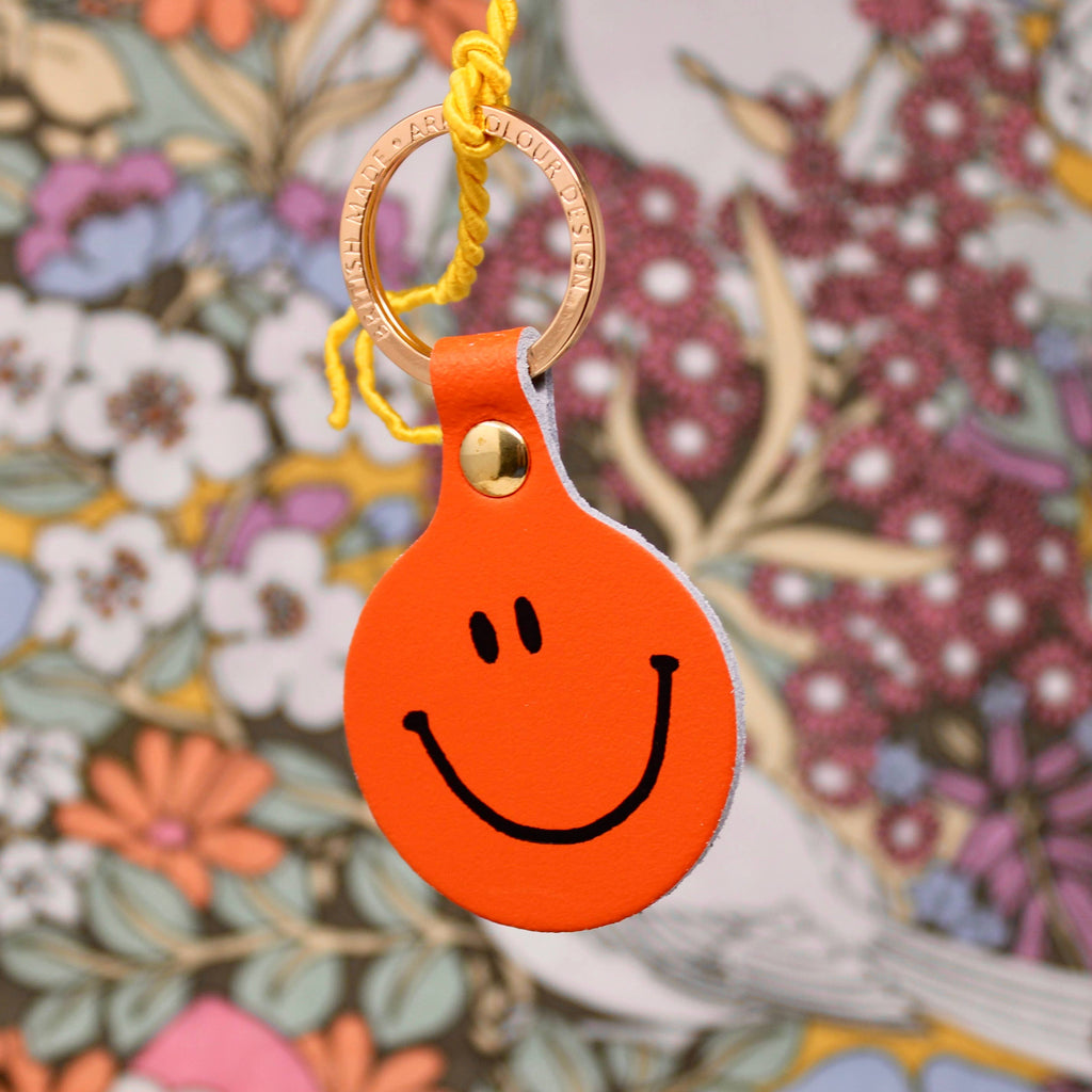 Schlüsselanhänger "Smilie Face" Blassrosa