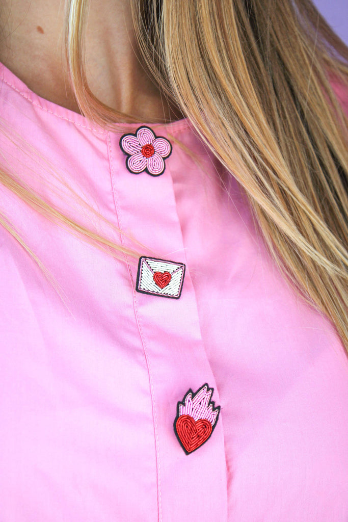 Brosche "Flaming Heart"