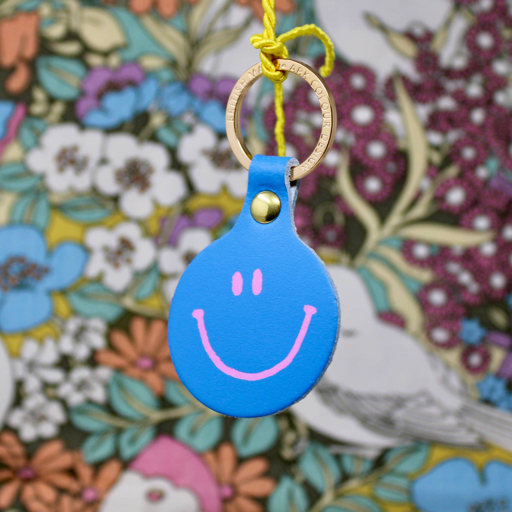 Schlüsselanhänger "Smilie Face" Koralle