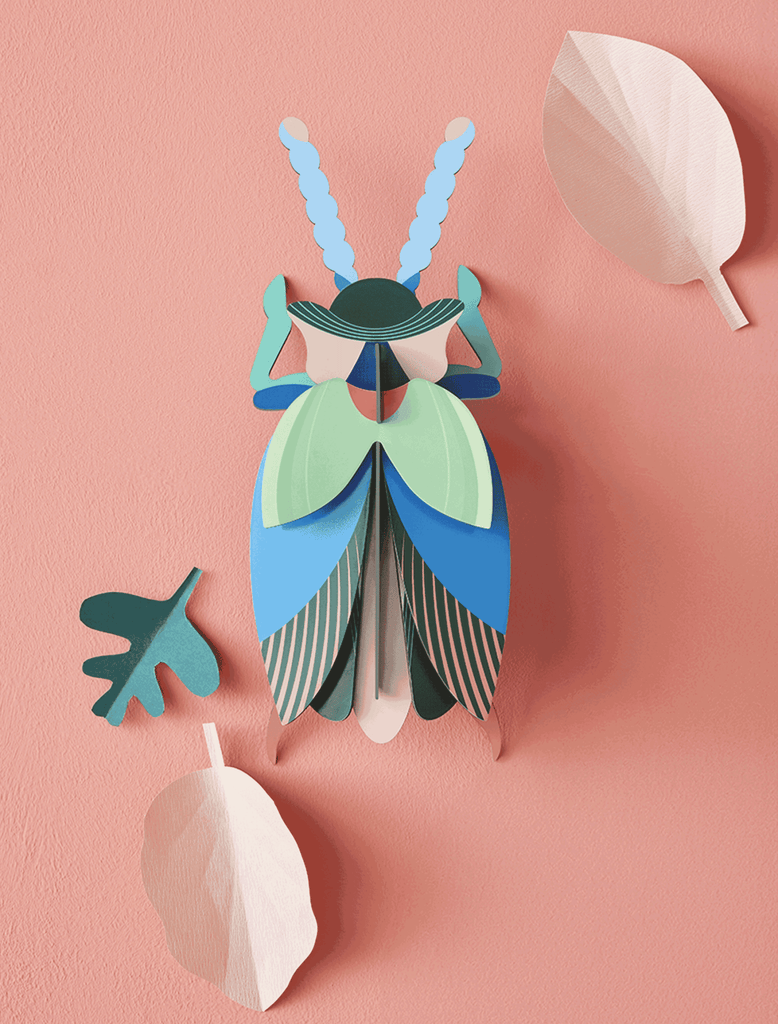 Paper Art "EMERALD BEETLE"