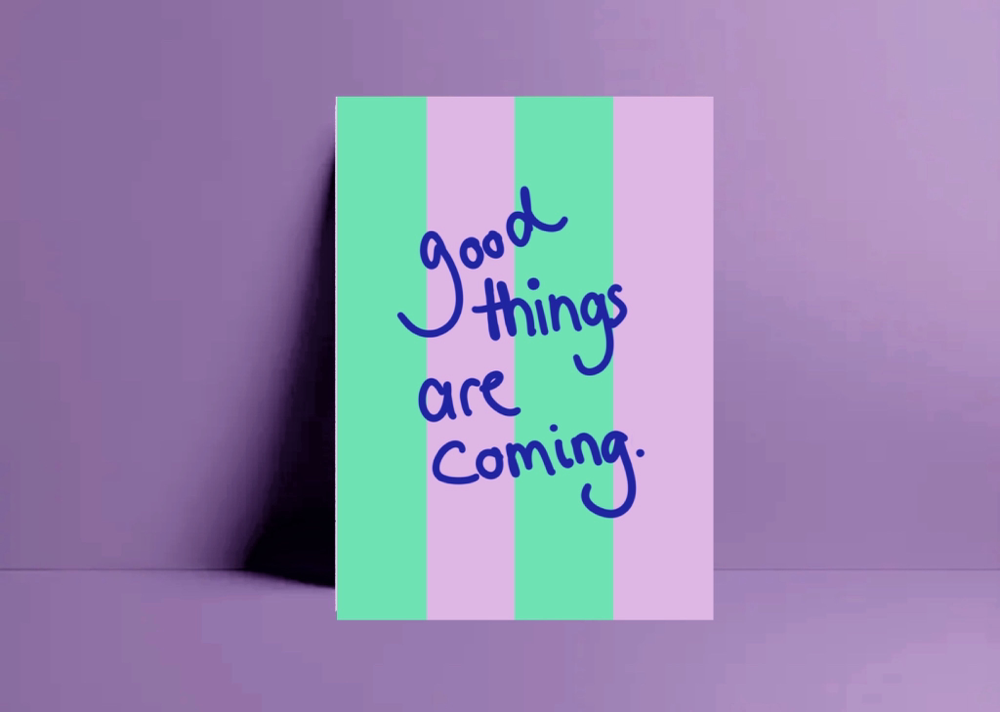 Postkarte "good things"