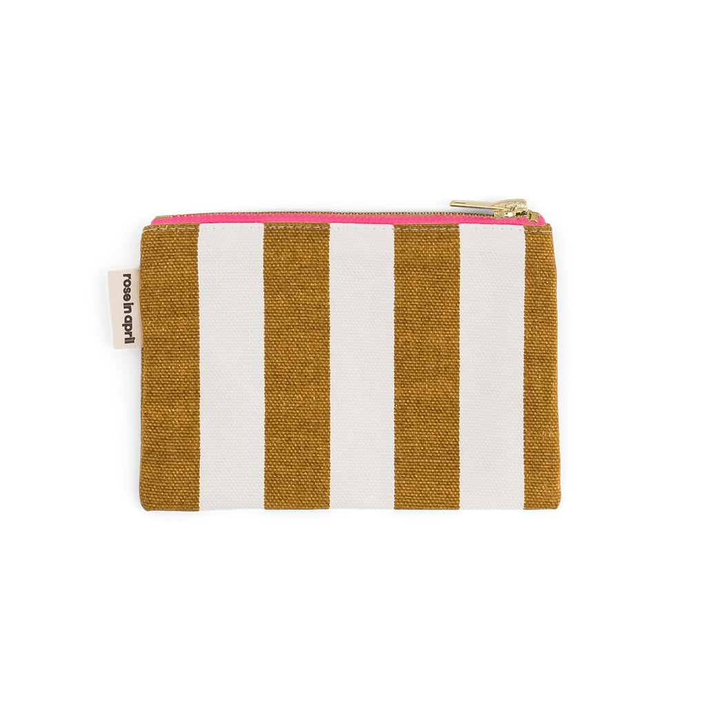 Mini Pouch "Marie" Stripes Caramel