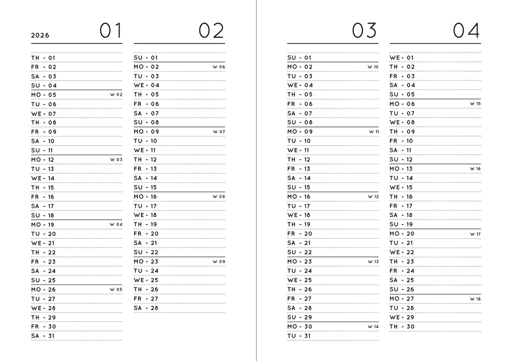 Pocket Kalender 2025 "GEO TYPE" - Pistachio