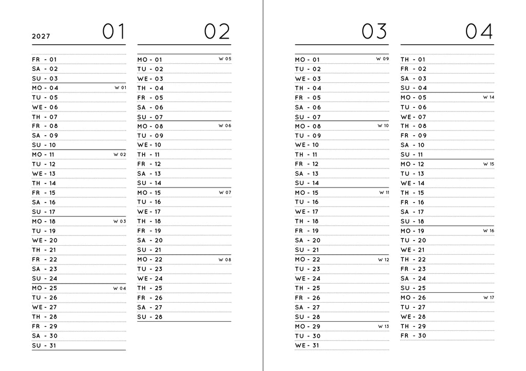 Pocket Kalender 2026 "GEO TYPE" - Lavender
