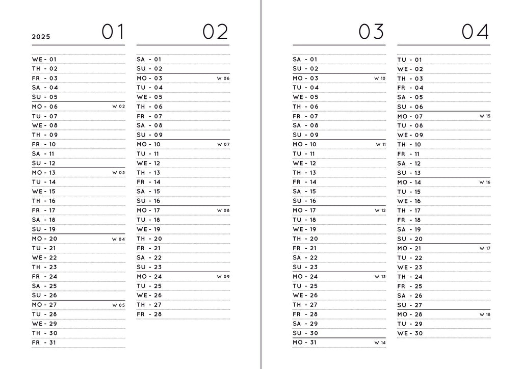 Pocket Kalender 2024 "GEO TYPE" - Dark Green