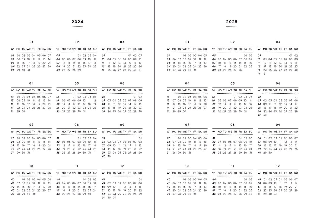 Pocket Kalender 2024 "GEO TYPE" - Pistachio
