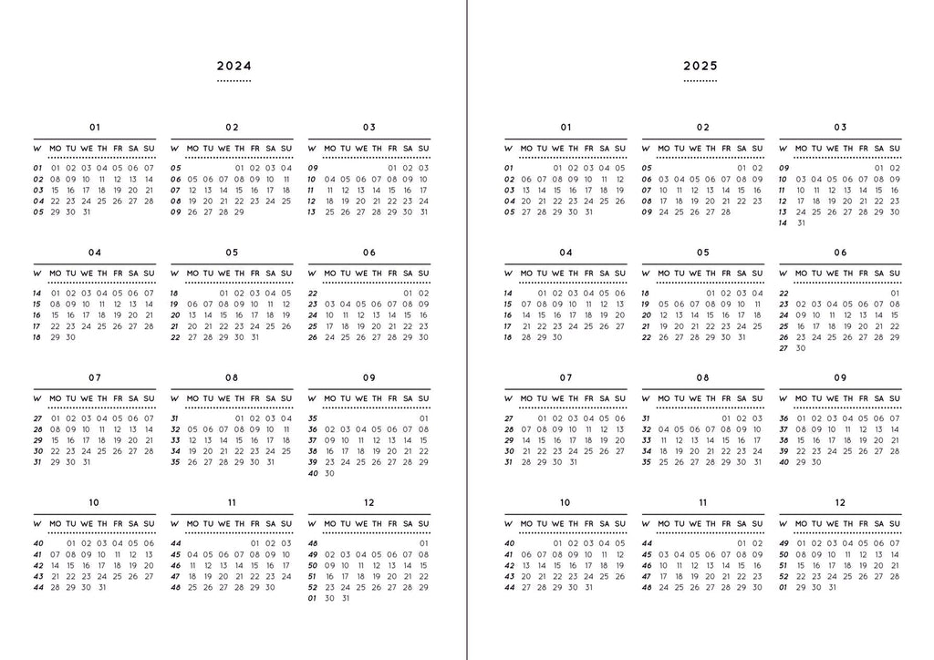 Pocket Kalender 2024 "GEO TYPE" - Dark Green