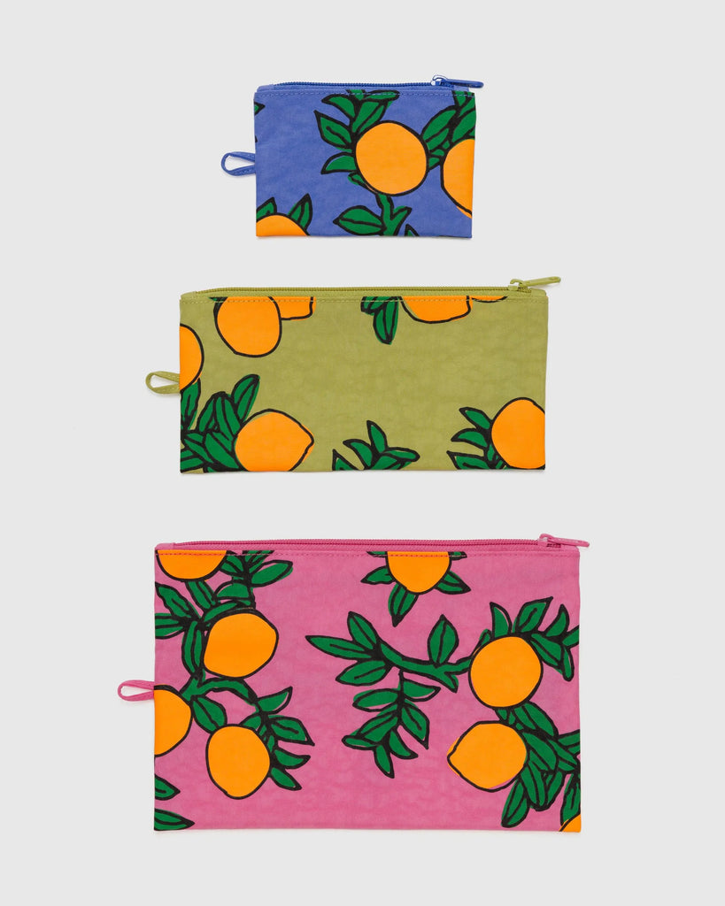Taschen Set "Flat Pouch Set" - Oranges