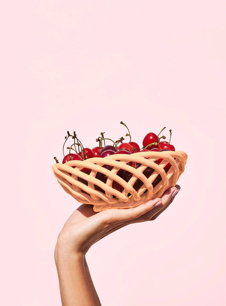 Ceramic Basket "Sicilia"- Tangerine