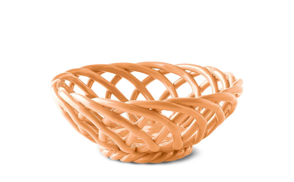 Ceramic Basket "Sicilia"- Tangerine