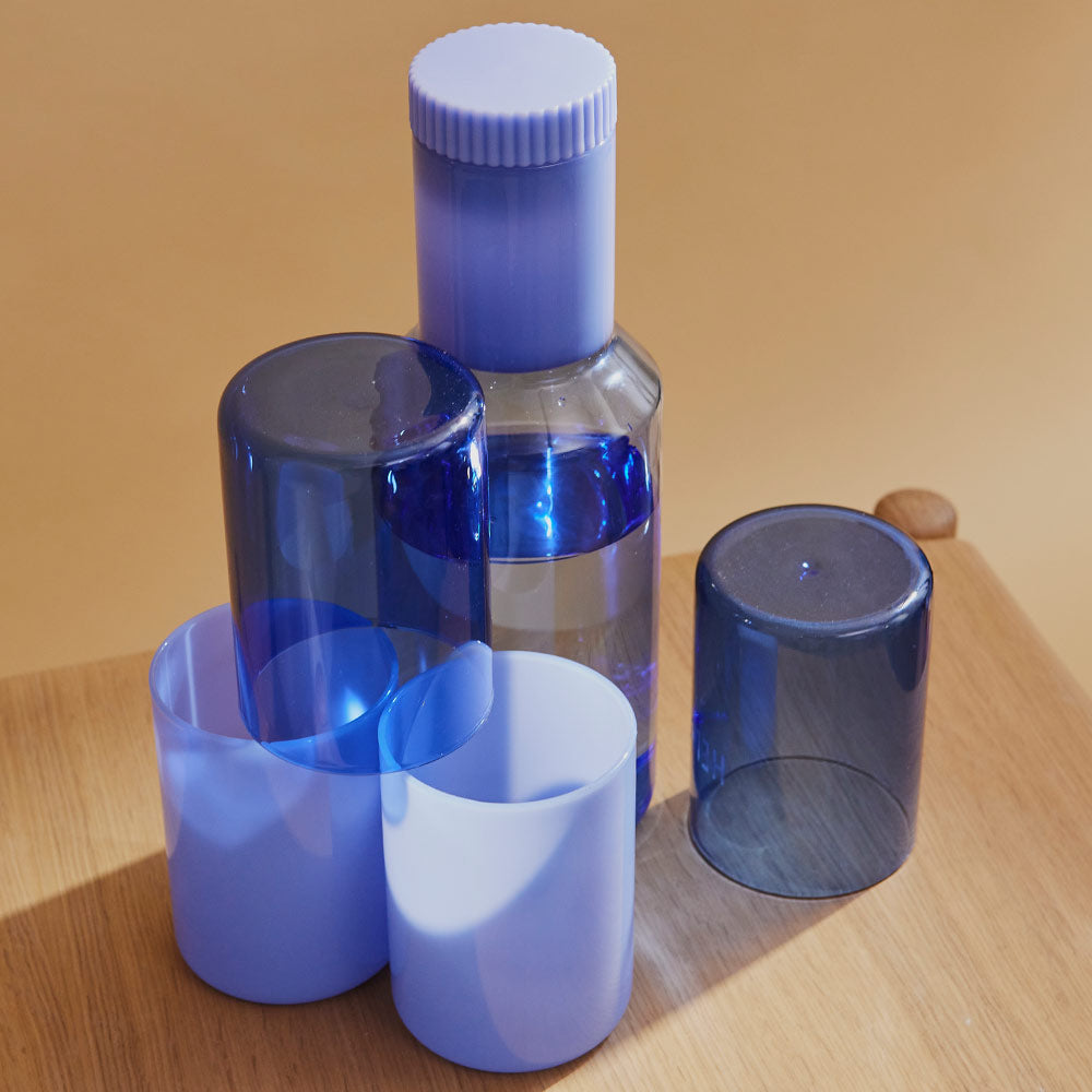 Glass Carafe "TUBE" - Blue
