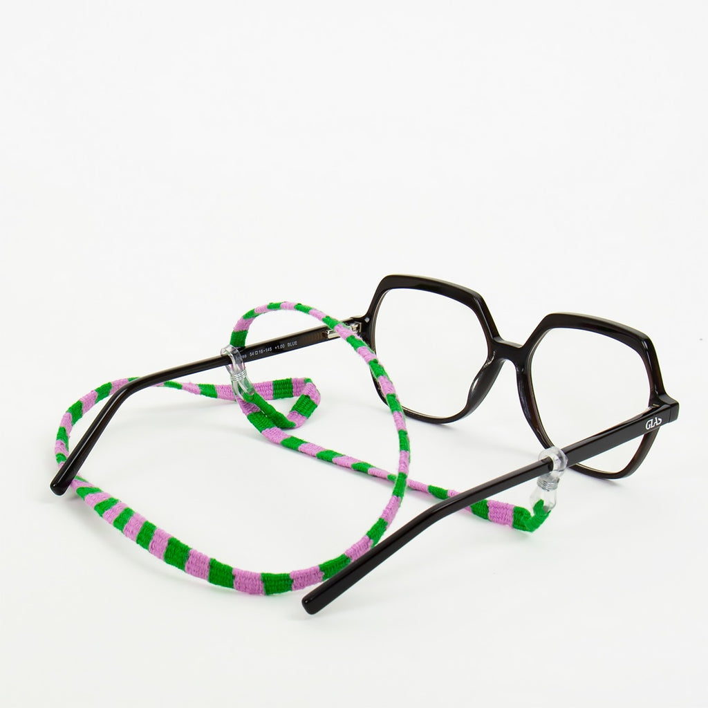 Brillenband "EYE" lilac/green