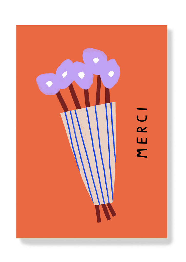 Postkarte "MERCI"