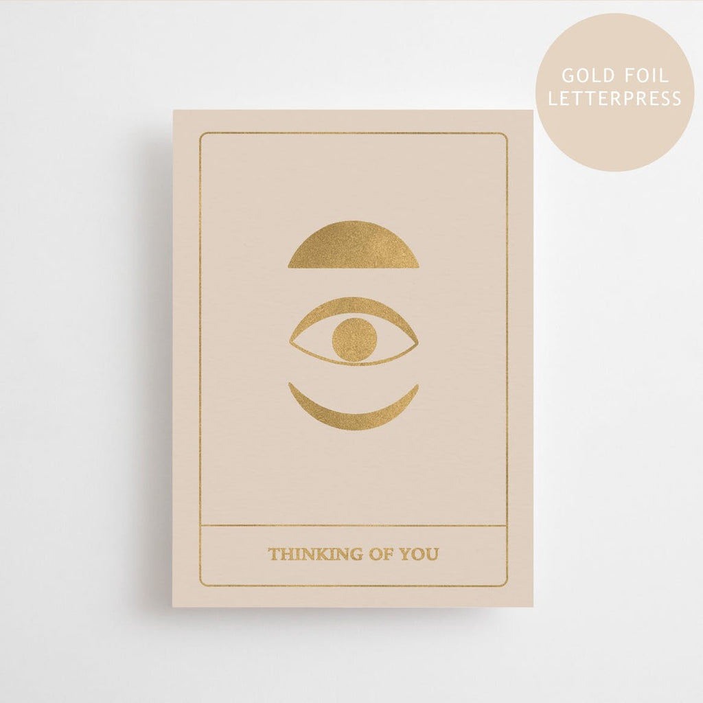 Postkarte Gold Edition "THINKING OF YOU"